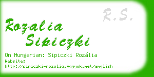 rozalia sipiczki business card
